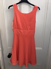 Louche Women's Mini UK8 Robin Dress Red 100% Polyester A-Line Vintage Style Bias