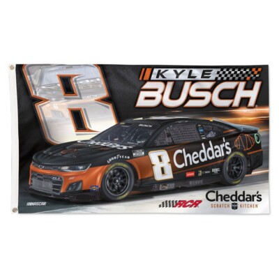 Kyle Busch #8 Cheddar's Nascar Double-Sided 3x5 Flag Free shipping