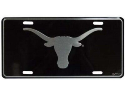 TEXAS LONGHORNS ELITE CAR TRUCK TAG LICENSE PLATE BLACK SIGN UNIVERSITY HOOK'EM