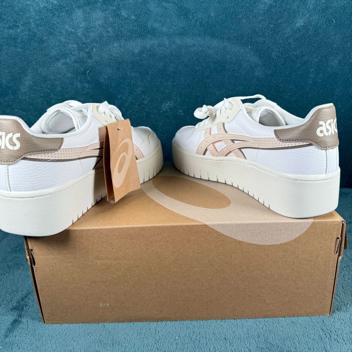 Asics Women's Japan S PF Sneakers Size 9.5 White/Beige Platform