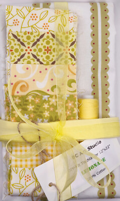Patchworkstoff DIY Kit Tischläufer Jelly Roll H. Glass Makower Lemonade 30x55cm