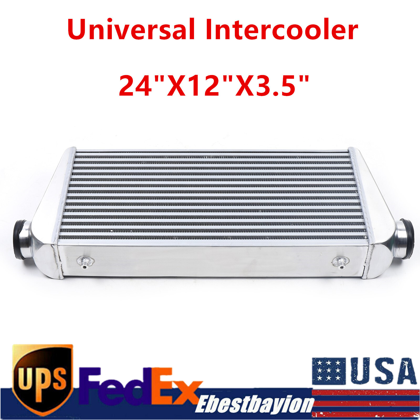 High-Performance 24x12x3.5 Universal Intercooler with 3