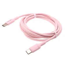 For Samsung Galaxy S23 S22 S21 Ultra Pink 6ft Long Cable USB-C to Type-C PD Fast