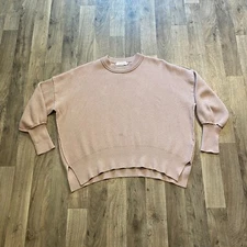 Anrabess Pink Oversized Knit Sweater Size Small (stained)