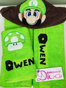 character hooded towels