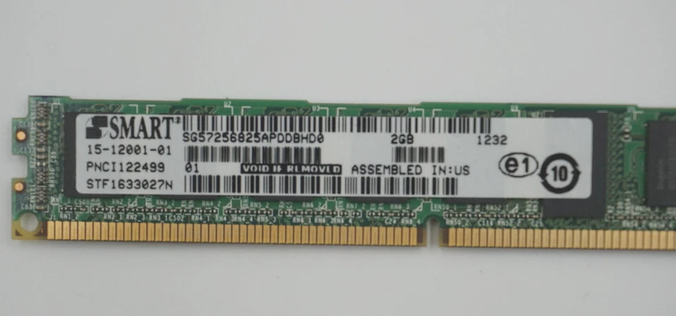 Smart Modular 2GB DRAM DIMM Memory Module P/N: 15-12001-01 Tested Working - Image 3 of 3