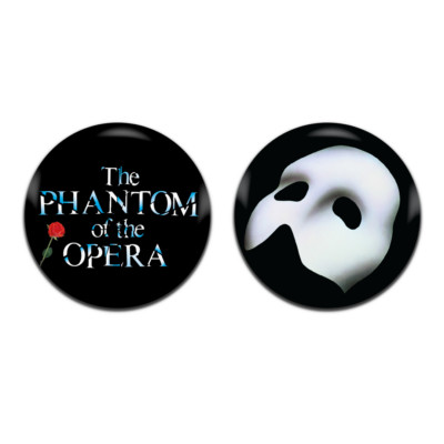 2x Phantom des Operntheaters Musical 25 mm / 1 Zoll D Pin Button Anstecker