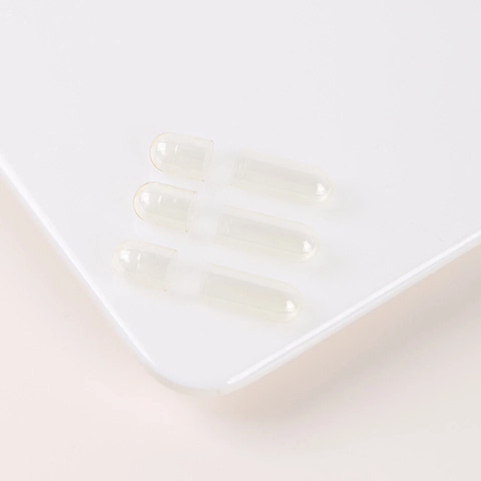Cápsulas de píldora de gelatina vacías transparentes talla 00 0 1 2 3 4 cápsulas de gel kosher sin gluten Foto 4 de 4