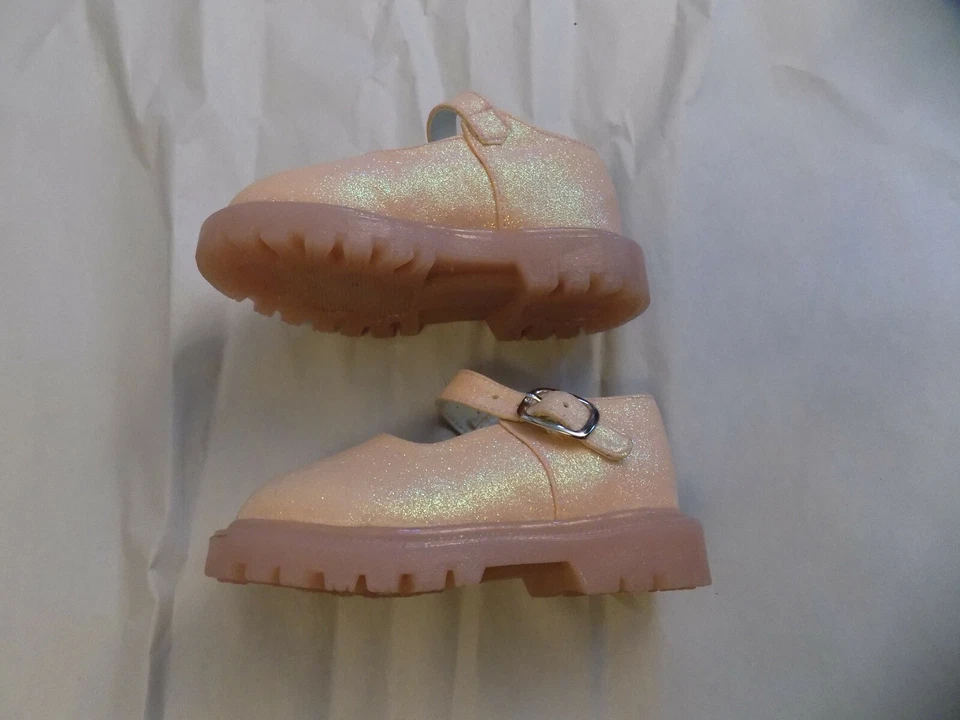 Nuevo The Childrens Place Pálido Pascua Rosa Hablado Niño Mary Janes Talla 5 ¡DULCE! Foto 4 de 4