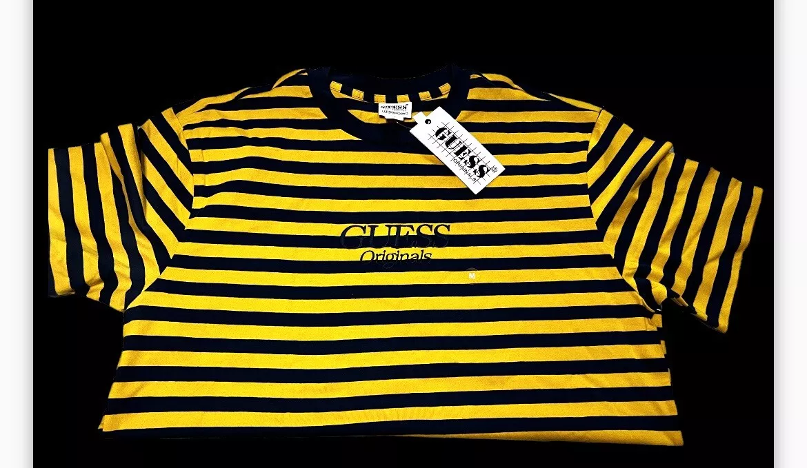 ASAP Rocky x GUESS Navy Blue Yellow Striped New Sz M