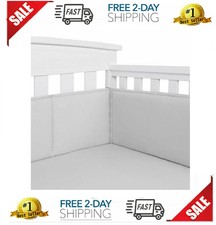 habibee baby breathable cotton crib bumper pads for standard cribs machine washable padded crib