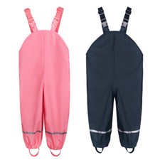 Children Kids Rain-proof Pants Ourdoor Waterproof Trousers Solid Boys Girls