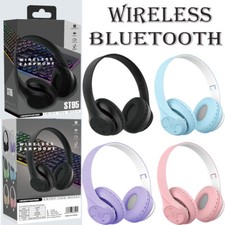 Wireless Bluetooth Over Noise Canceling Stereo Headphones Headset Microphone