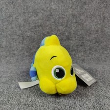 Disney Store Flounder Bean Bag Fish Plush The Little Mermaid New with Tags 7"