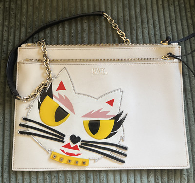 KARL LAGERFELD PARIS Choupette Chain Strap Shoulder Bag Purse