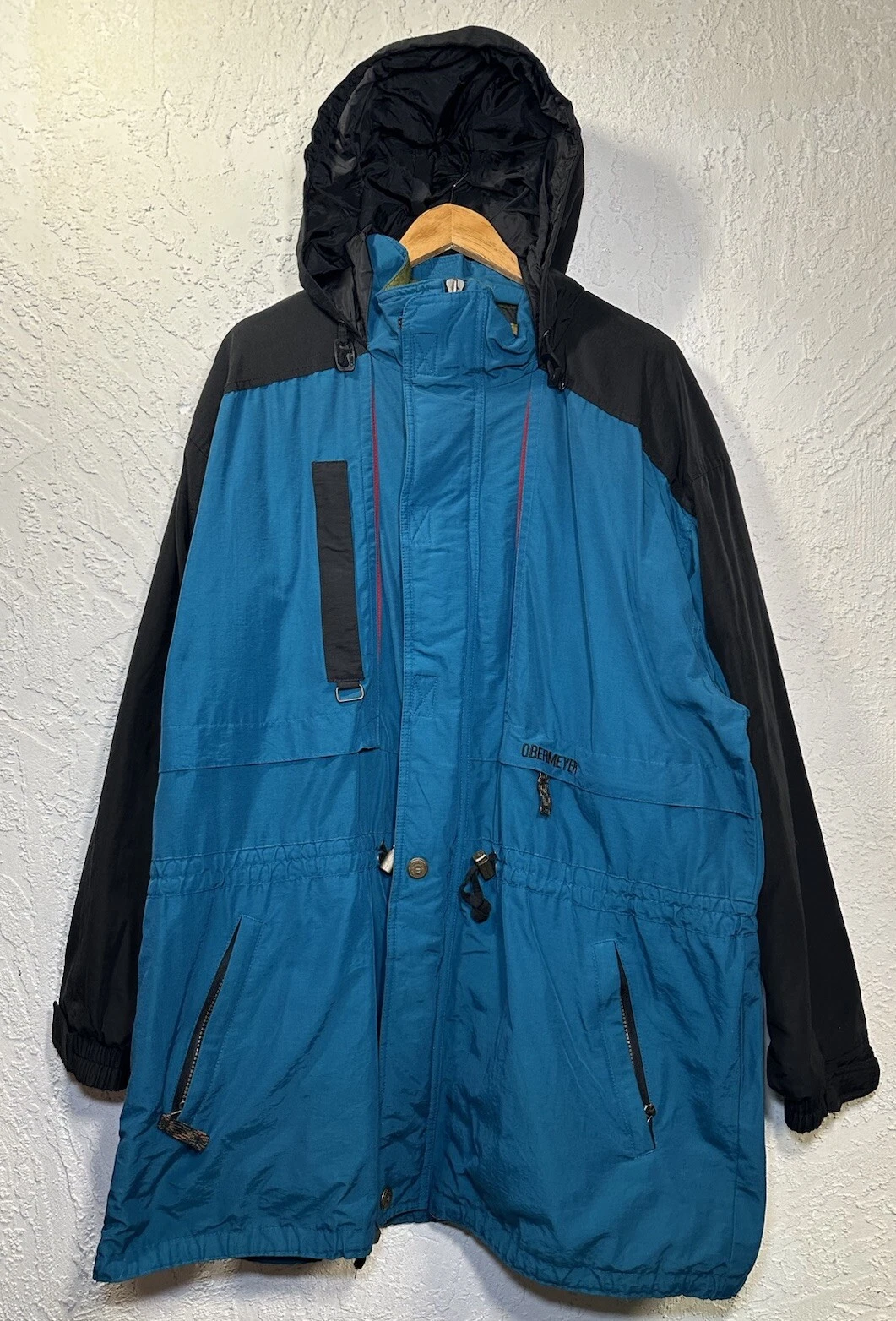 Vintage 90s Men’s Obermeyer Arrowhead Full Zip Ski Jacket Hooded Size XL Tall