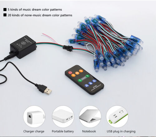 WS2811 LED Pixel Digital Diffused Music wifi RGB Light Addressable 12mm 5V 50pcs - Picture 4 of 33