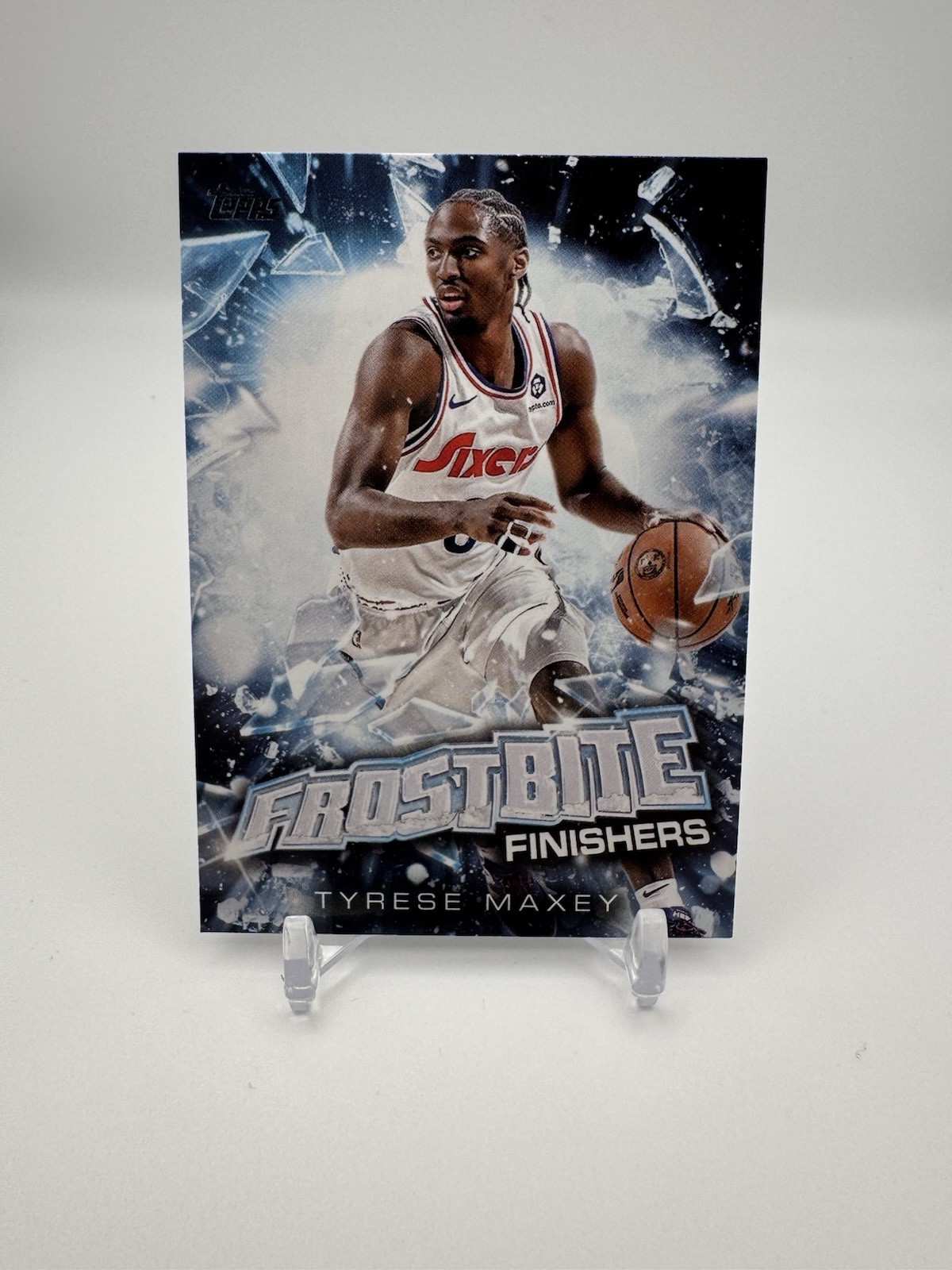 2025 Topps Holiday Tyrese Maxey #FF-TM Frostbite Finishers Case Hit SSP RARE! 🔥