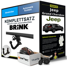Für JEEP Grand Cherokee WK Anhängerkupplung abnehmbar +eSatz 13pol uni 13- NEU