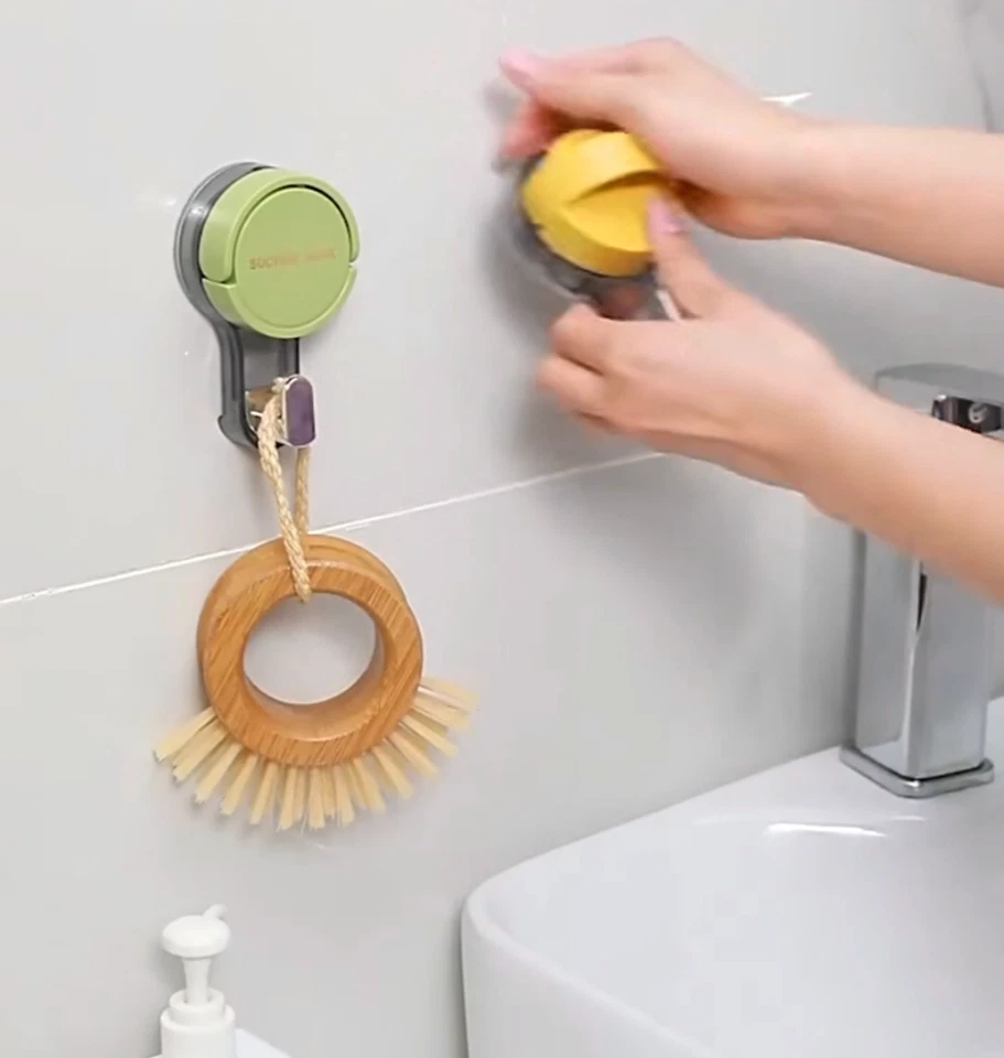 1-10 Removeable Vacuum Suction Cup Hooks Robe Towel Holder Hook Bathroom Kitchen - Image 2 of 4