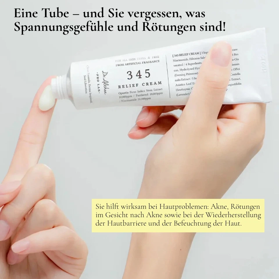 Dr. Althea 345 Relief Cream 50ml Intensive Repair Cream mit Niacinamid Pantenol - Bild 4 von 4