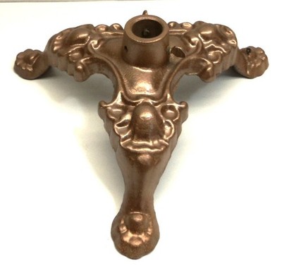 Annin & Co NY Vintage Cast Iron Indoor Flagpole Stand Ornate Tripod Base Rose