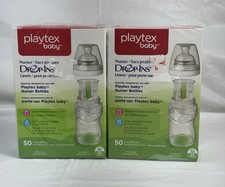 2 New Playtex Baby Drop-Ins Liners Nurser Bottles 4 Oz 50 Count Sealed