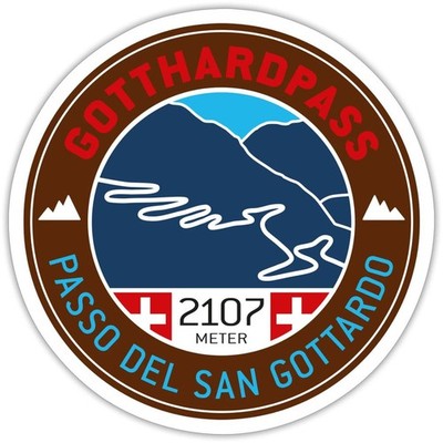 Gotthardpass | Passo Del San Gottardo | Schweizer Alpen Aufkleber Sticker