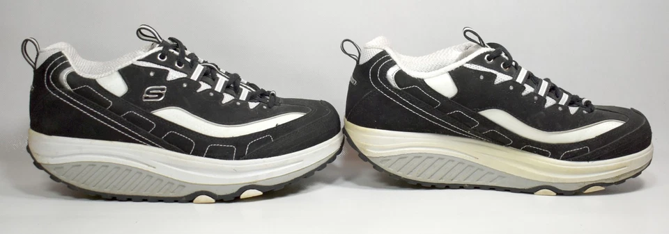 Skechers Shape Ups Blanco y Negro en Mujer Talla 8 ~ ¡Excelente! Foto 3 de 4