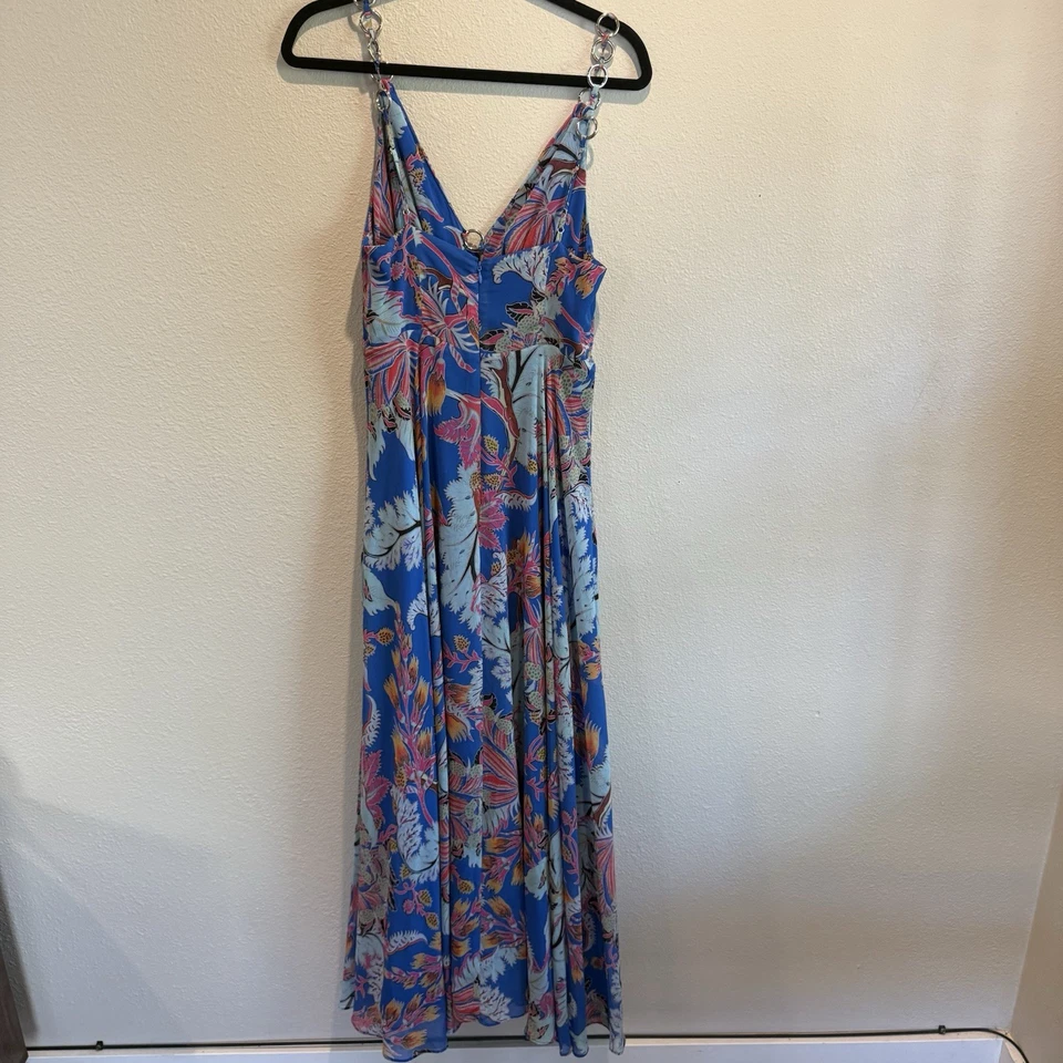 Marciano By Guess Flowing Maxi Dress Tropical Floral Resort Chain | Medium M - Image 4 of 4