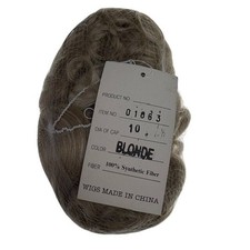 Dollspart Blonde Doll Hair Wig Cap 10 100 Synthetic Fiber Pink Bow Ringlet Curl