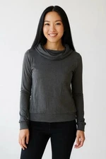 SPLENDID Medium Gray Knit Cowl Neck Tunic Top R $80