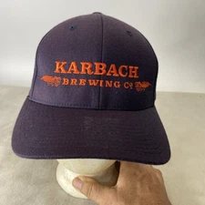 Karbach Brewing Ball Cap Hat Richardson Pro 585 Fitted Small/Medium Navy Orange