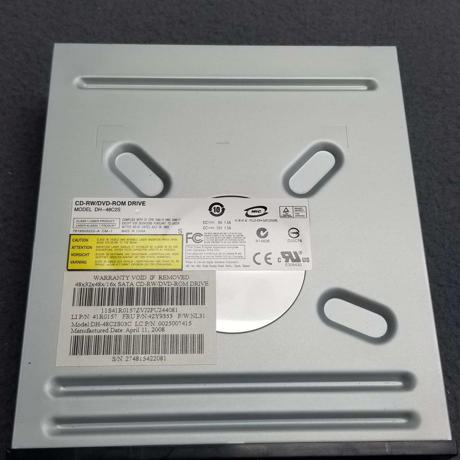 Cd Internal Rive Philips Lite-On DH-48C2S CD-RW/DVD-ROM internal optical drive | eBay
