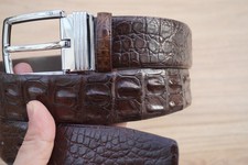 W 1.3 " - Brown Genuine CROCODILE Hornback LEATHER Skin Men's Belt X50