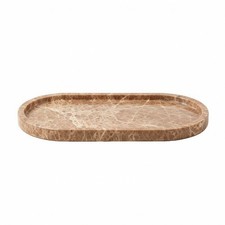 Ovales Marmortablett oval Schl&uuml;sselschale elegant f&uuml;r Esszimmer, Hotel