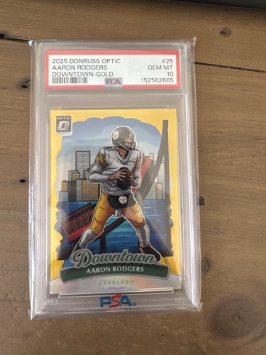 Aaron Rodgers [Gold] #25 2025 Panini Donruss Optic Downtown card