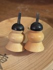 Vtg Board Game Wooden Japanese Sumo Wrestlers 4 Spinner Pieces + Base Folk Toy — photo 8