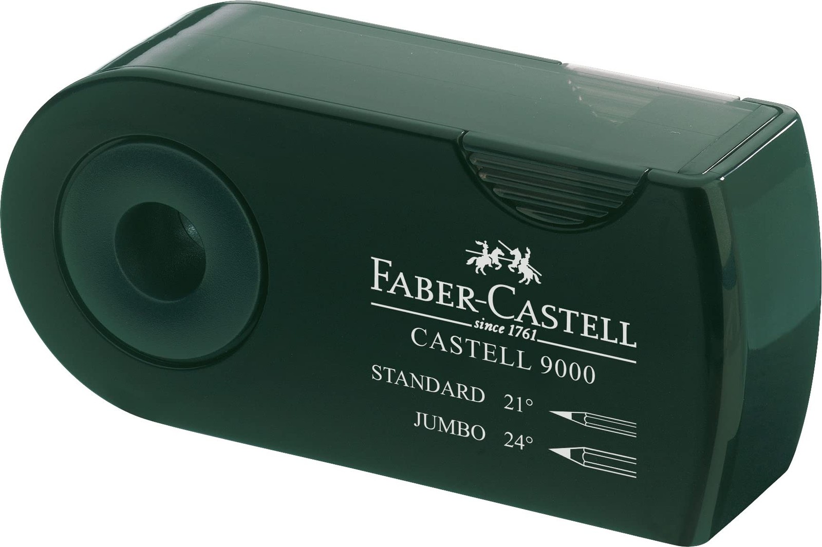 Faber-Castell Green Pencil Sharpener Dual Use for Standard and Jumbo Pencils