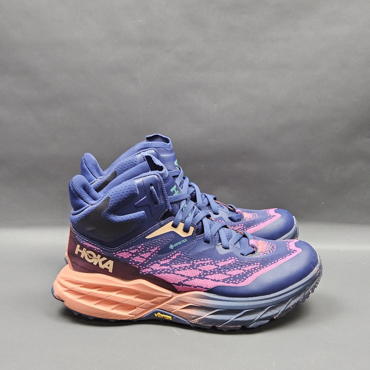 Hoka One One Speedgoat 5 Mid Shoes Womens Size 5.5 Blue Goretex