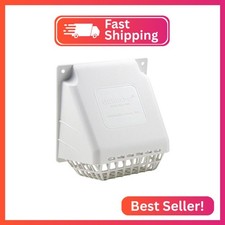 Deflecto Outdoor Dryer Vent Hood with Removable Bird Guard, Durable and Weather-