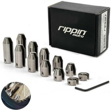 12-Pack Motorcycle Wheel Weights CNC Machined, Nickel Finish Kit Brass