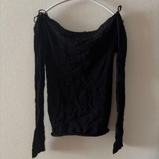Chacott Ballroom Dance Long Sleeve Sequin Top, Elegant Off-Shoulder, Women