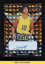 2022-23 Leaf Exotic Pre-Production Proof Tiger Mosaic 1/1 Max Christie Auto 0f7h