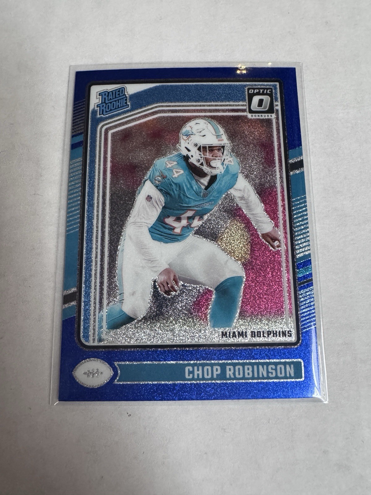 2024 Panini Donruss Optic - Rookie Chop Robinson #219 Blue Glitter Prizm RC