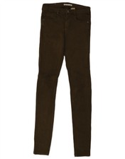 ZARA Womens Trafaluc Skinny Jeans EU 36 XS W26 L31 Khaki Lyocell CP03