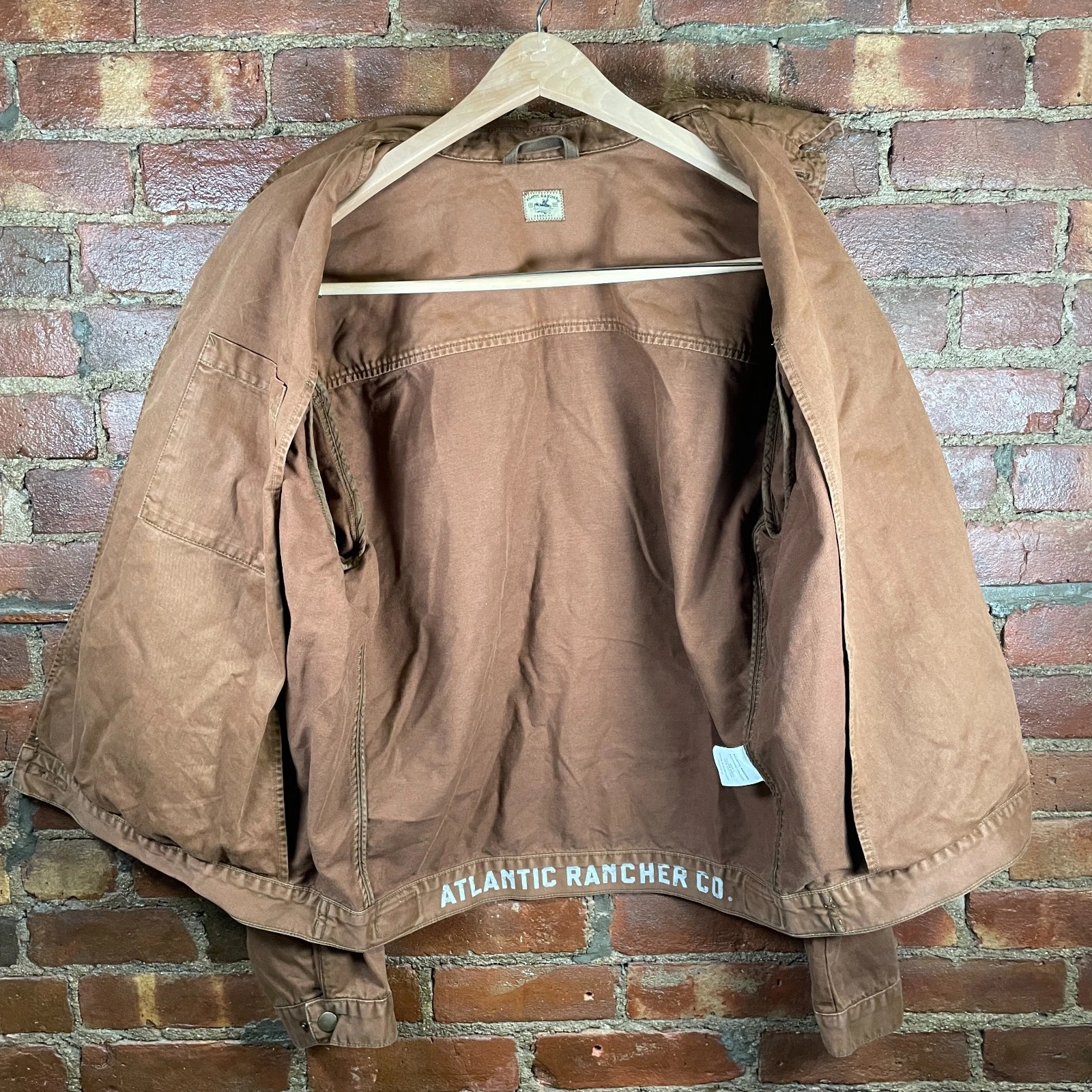 Atlantic Rancher Boatyard Cruiser Jacket Mens L Tobacco Cotton Chore Pristine - product detail image 4