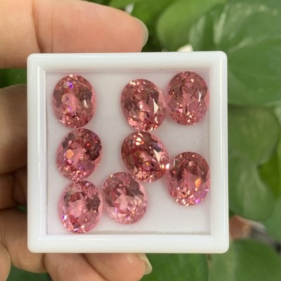 Gezüchteter Padparadscha 0,1-10ct Oval Schliff AGL-zertifiziert Rosa Schmuck
