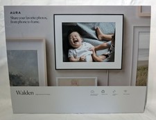 Aura Walden Wi-Fi 15" Digital Picture Frame Ink w/Paper Mat - AF113-MBLK - NEW