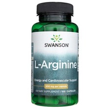 Swanson L-Arginin L-Arginine Aminos&auml;ure 500 mg hochdosiert 100 Kapseln